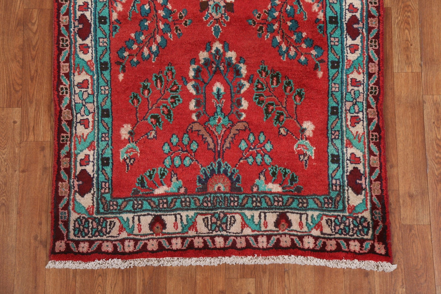 Floral Red Lilian Persian Runner Rug 3x9