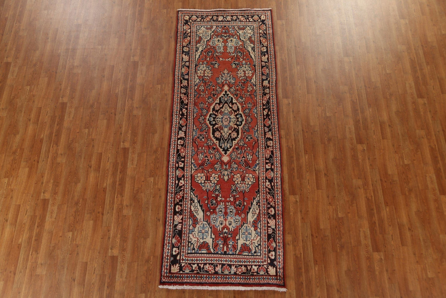 Vintage Wool Mahal Persian Runner Rug 4x10