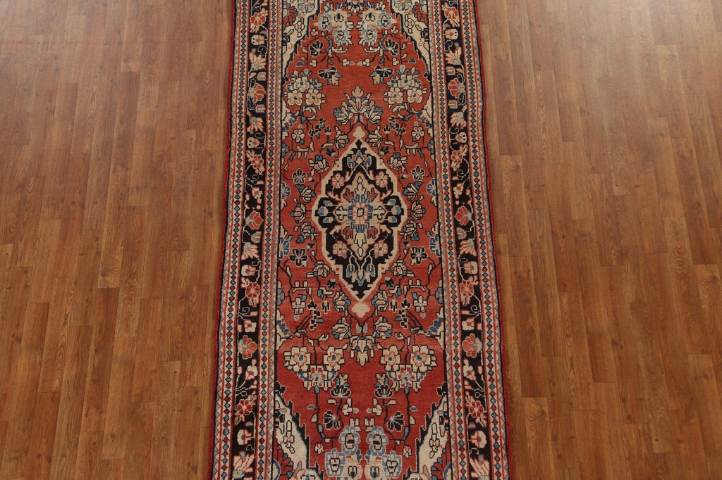 Vintage Wool Mahal Persian Runner Rug 4x10