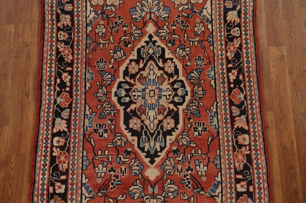 Vintage Wool Mahal Persian Runner Rug 4x10