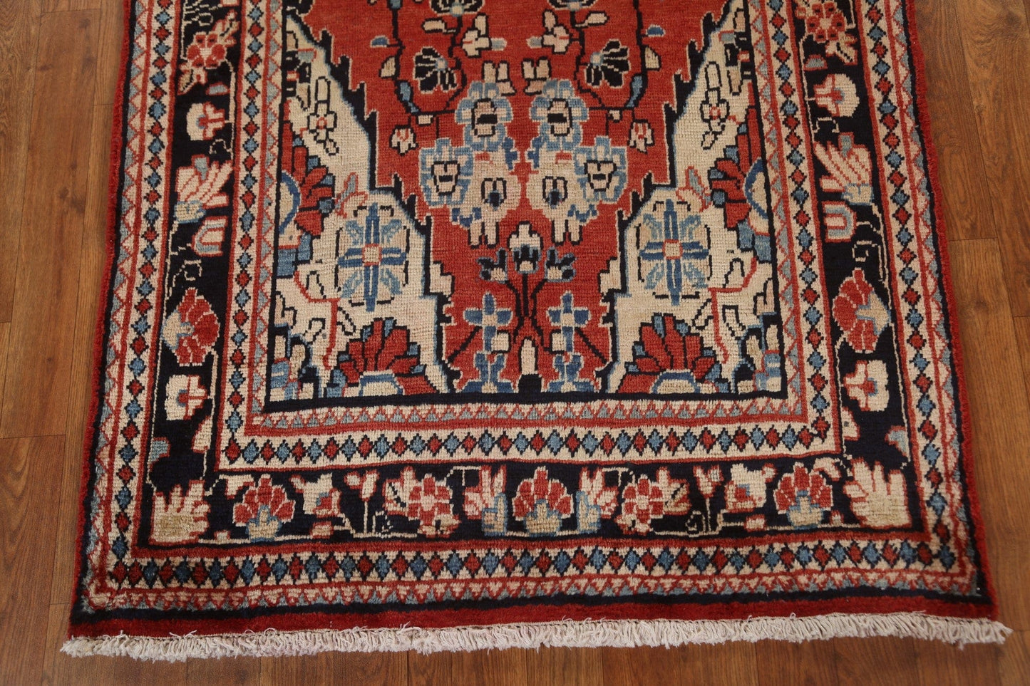 Vintage Wool Mahal Persian Runner Rug 4x10