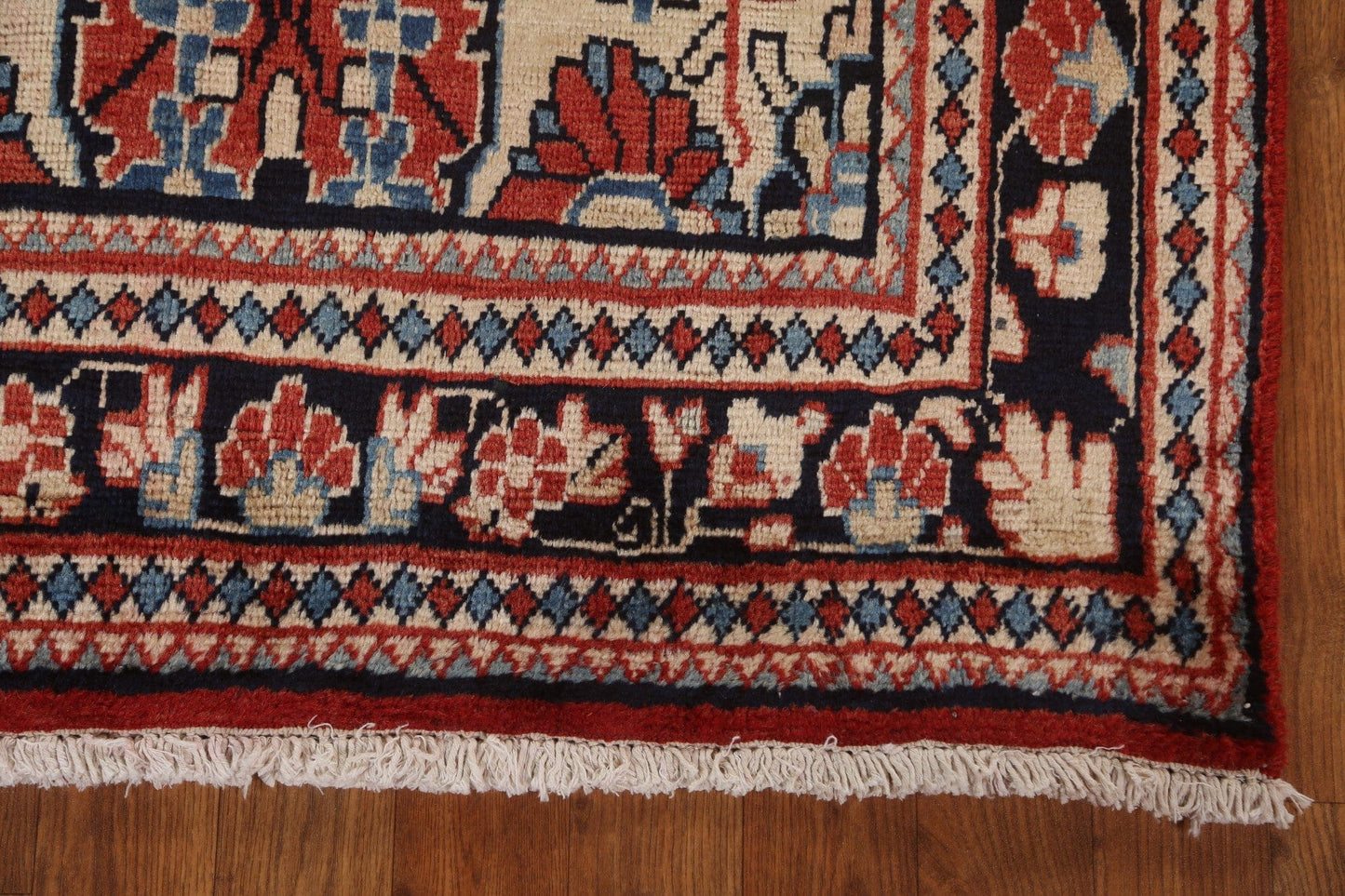 Vintage Wool Mahal Persian Runner Rug 4x10