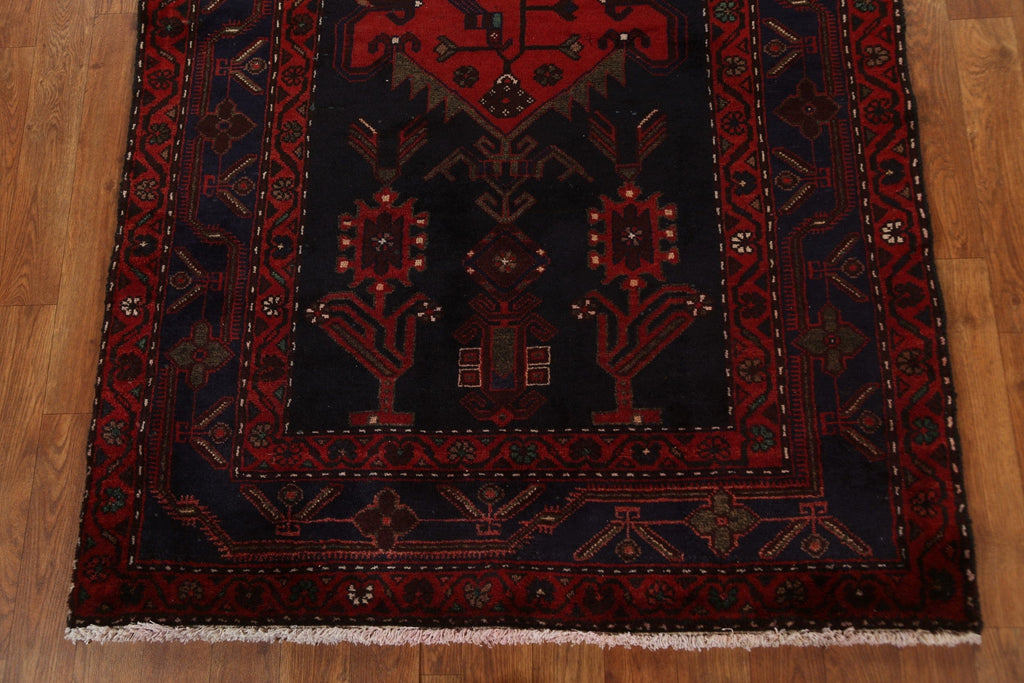 Vintage Wool Zanjan Persian Runner Rug 4x10