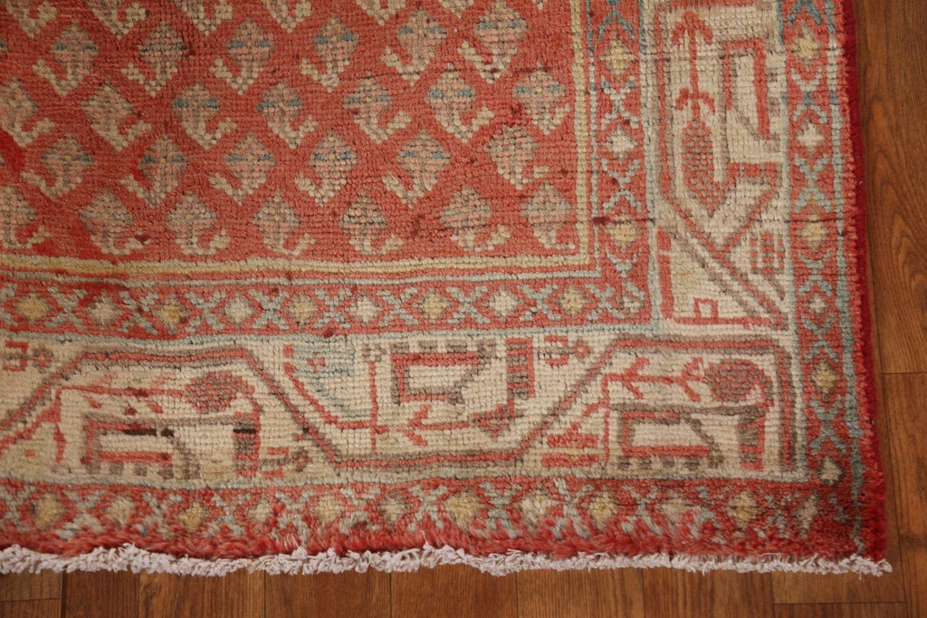 Vintage Red Botemir Persian Runner Rug 3x10