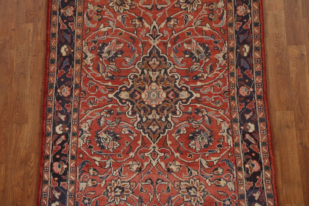 Vintage Floral Sarouk Persian Runner Rug 3x11