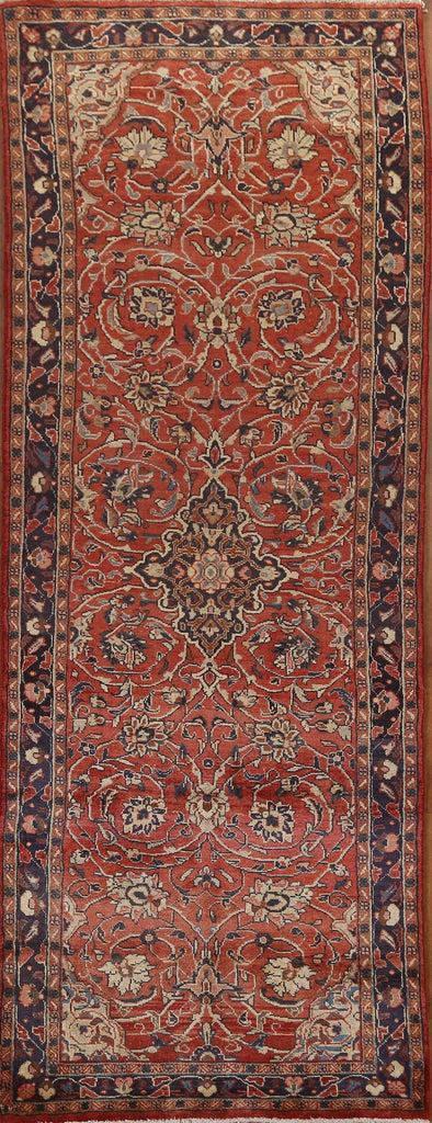 Vintage Floral Sarouk Persian Runner Rug 3x11