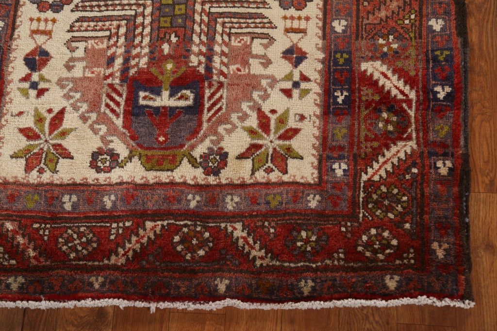 Vegetable Dye Tribal Heriz Persian Runner Rug 3x14