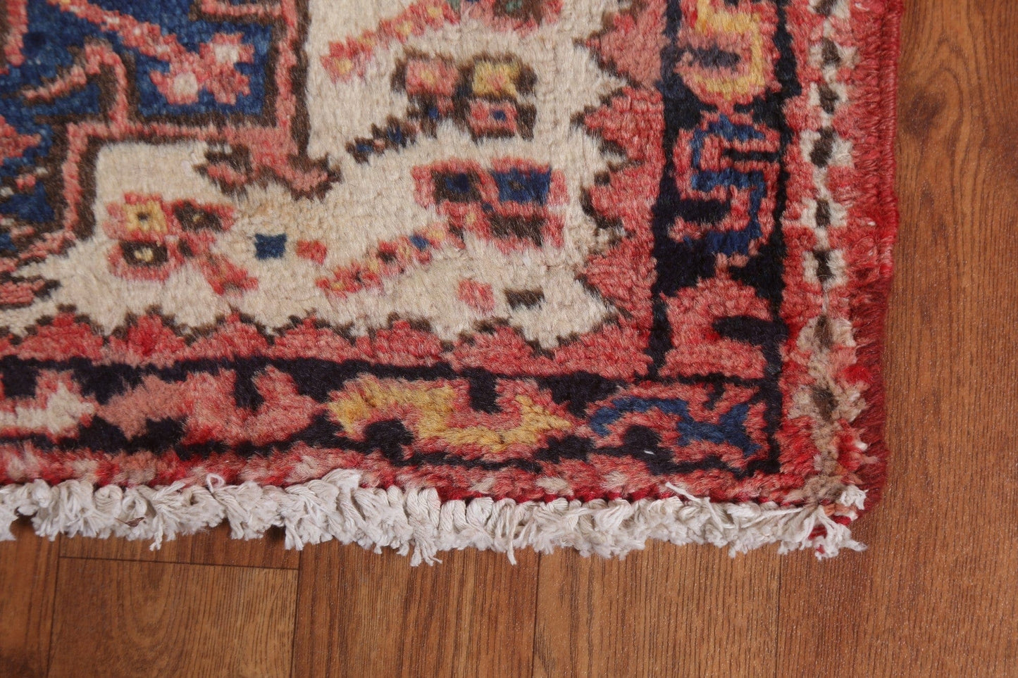 Vegetable Dye Vintage Gharajeh Persian Runner Rug 2x10