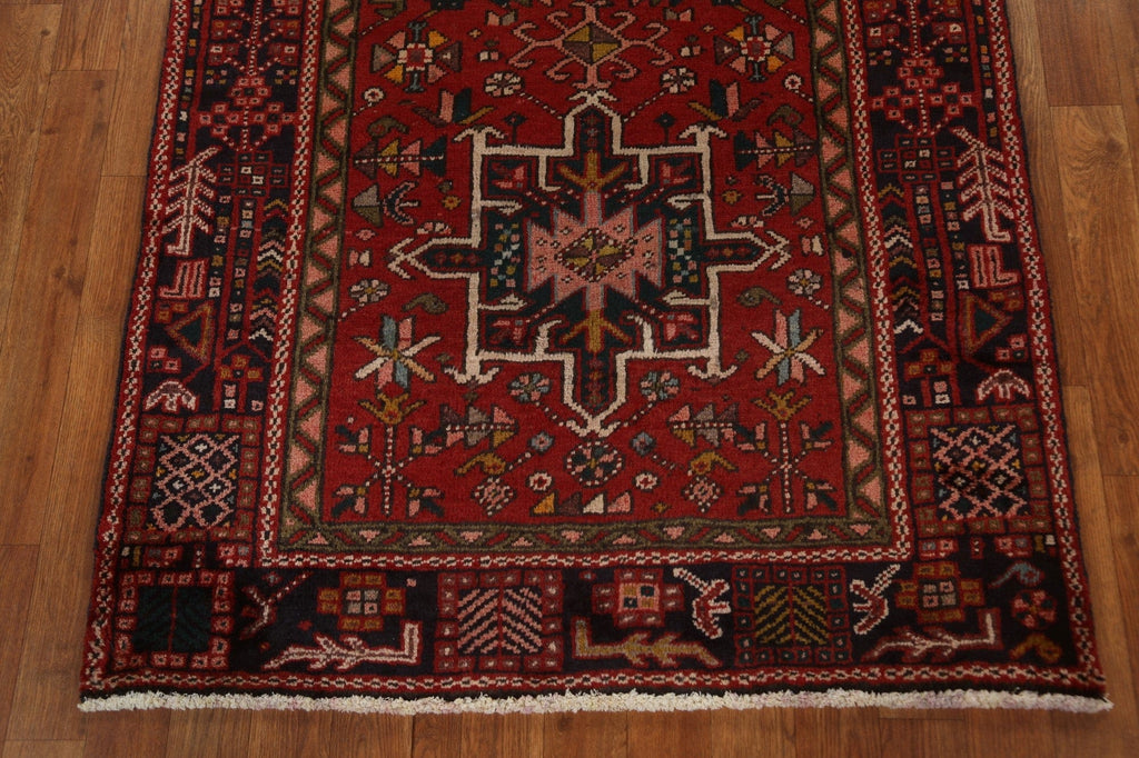 Tribal Geometric Heriz Persian Runner Rug 4x12