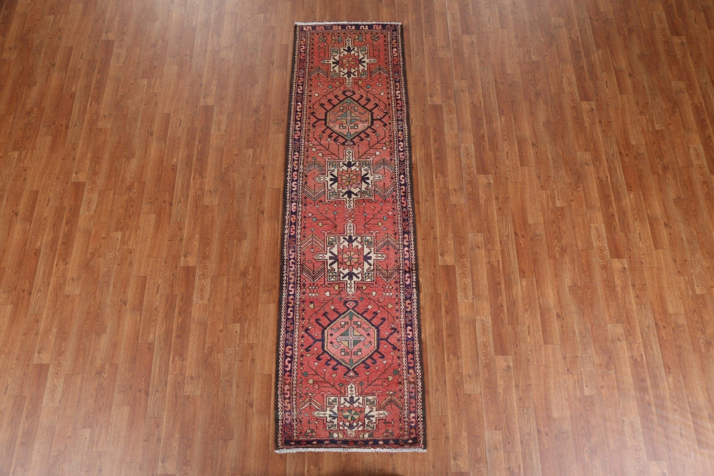 Vintage Tribal Gharajeh Persian Runner Rug 2x8