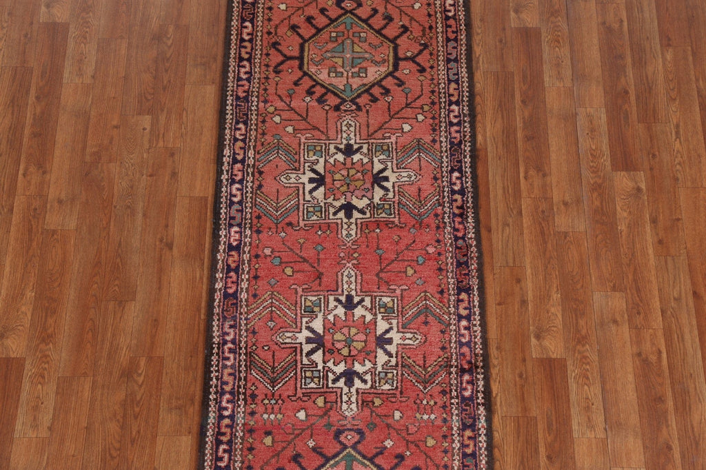 Vintage Tribal Gharajeh Persian Runner Rug 2x8