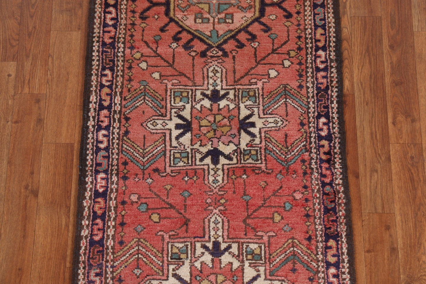 Vintage Tribal Gharajeh Persian Runner Rug 2x8