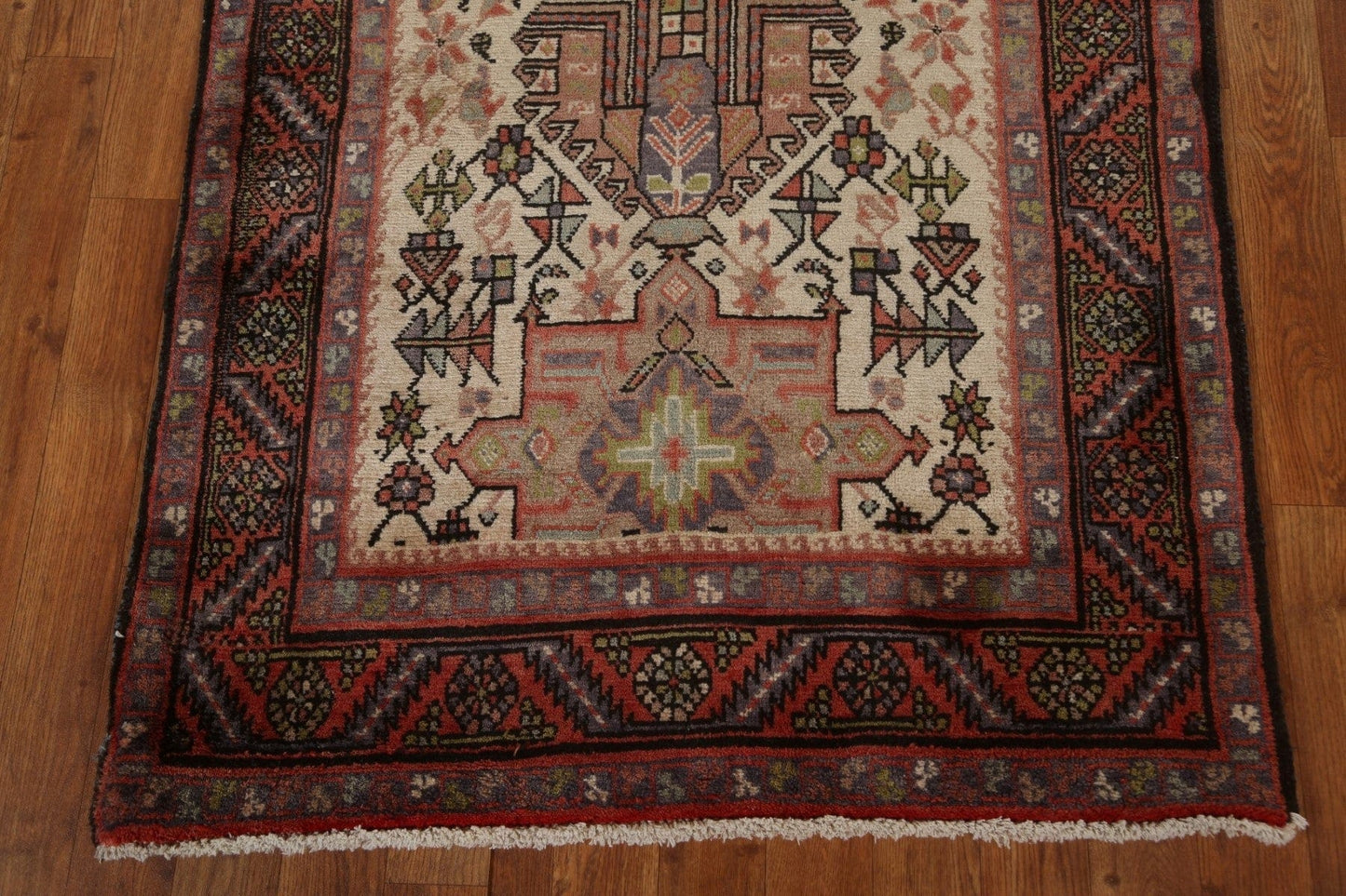 Vegetable Dye Heriz Serapi Persian Runner Rug 3x14