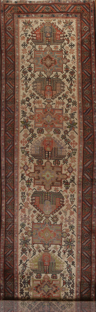 Vegetable Dye Heriz Serapi Persian Runner Rug 3x14