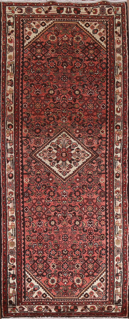 Geometric Hamedan Persian Runner Rug 4x10