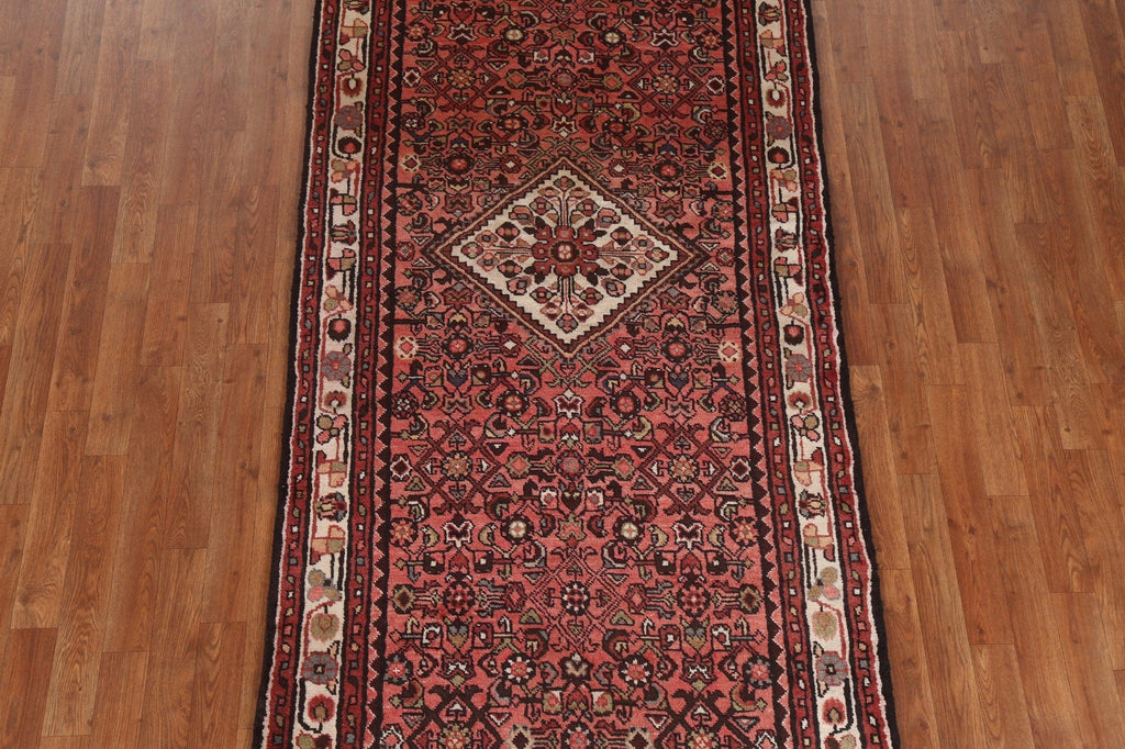 Geometric Hamedan Persian Runner Rug 4x10