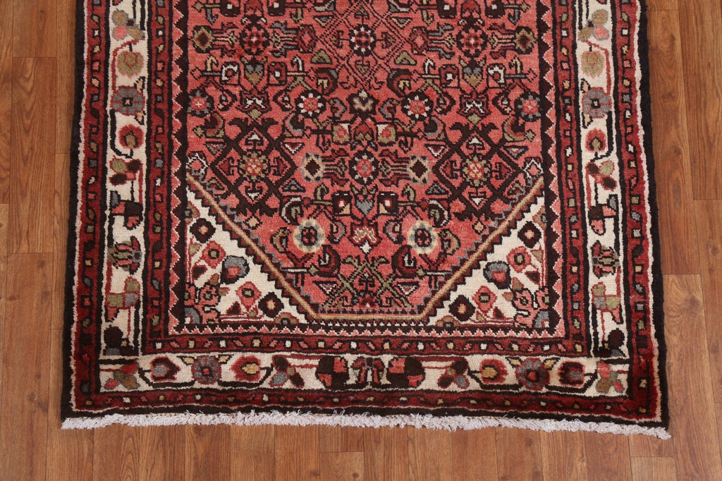 Geometric Hamedan Persian Runner Rug 4x10