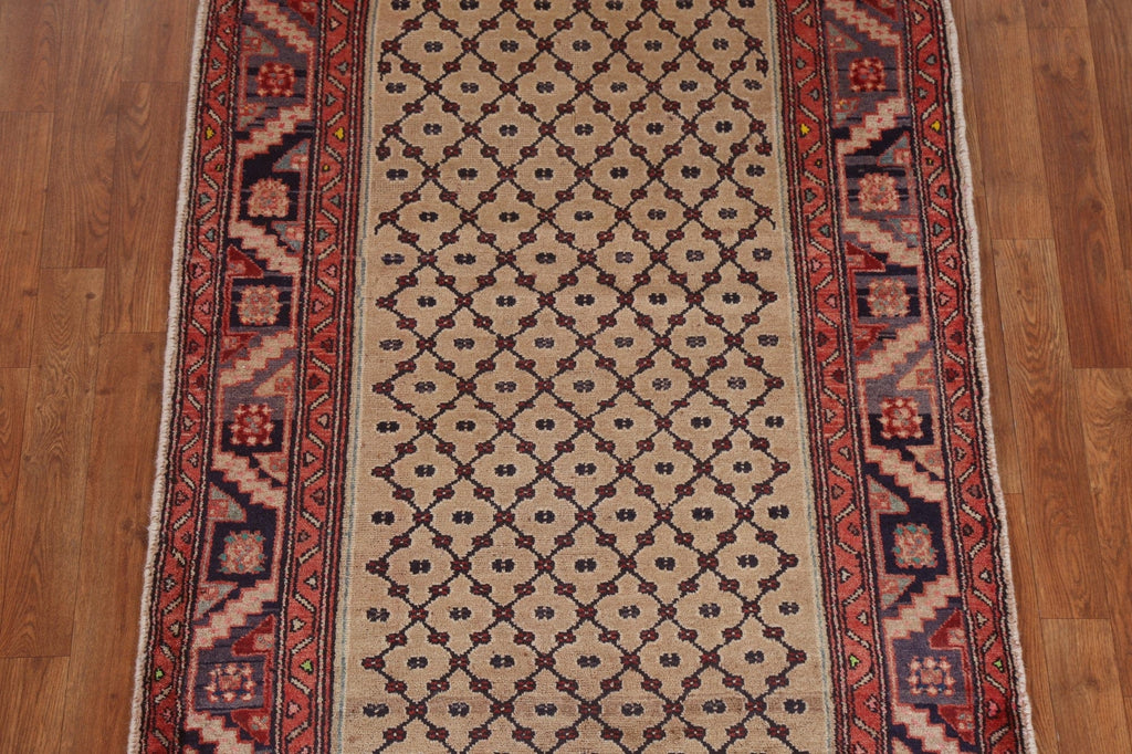 Geometric Hamedan Persian Runner Rug 4x10