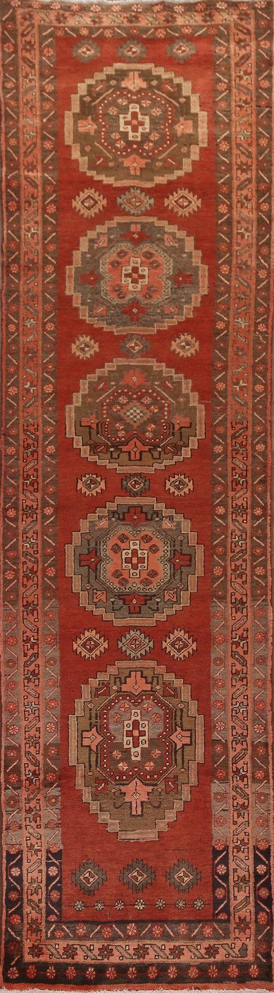 Geometric Ardebil Persian Runner Rug 3x13