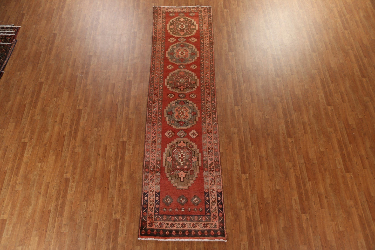 Geometric Ardebil Persian Runner Rug 3x13