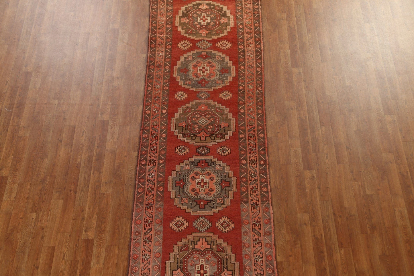 Geometric Ardebil Persian Runner Rug 3x13