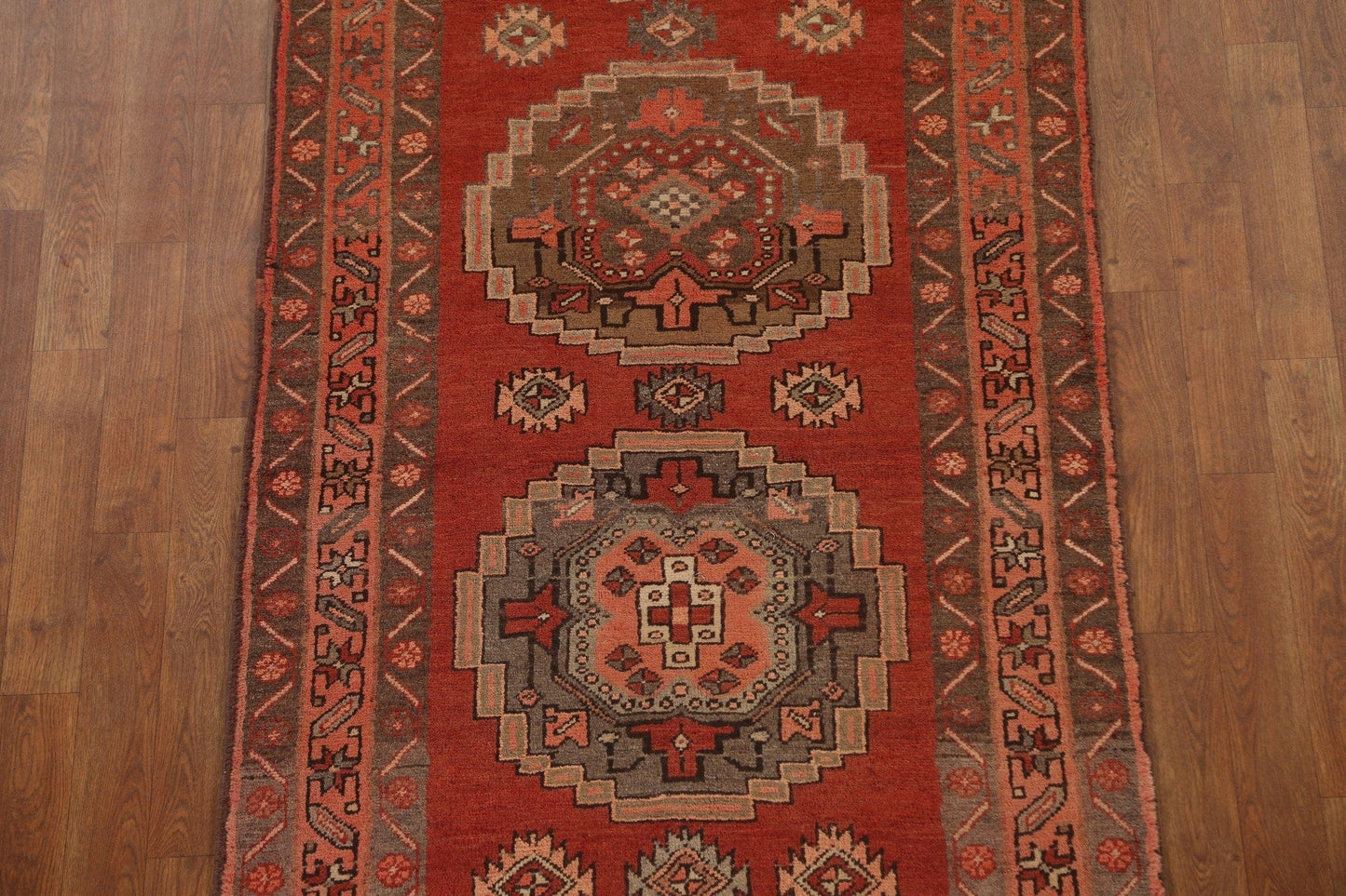 Geometric Ardebil Persian Runner Rug 3x13