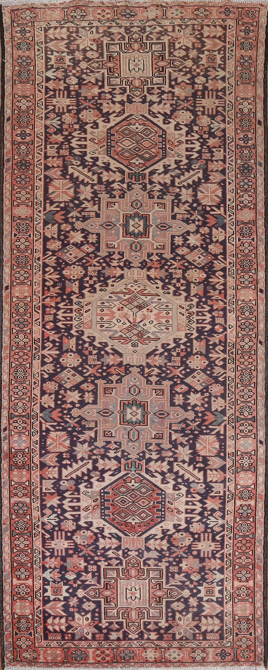 Geometric Gharajeh Persian Runner Rug 4x10