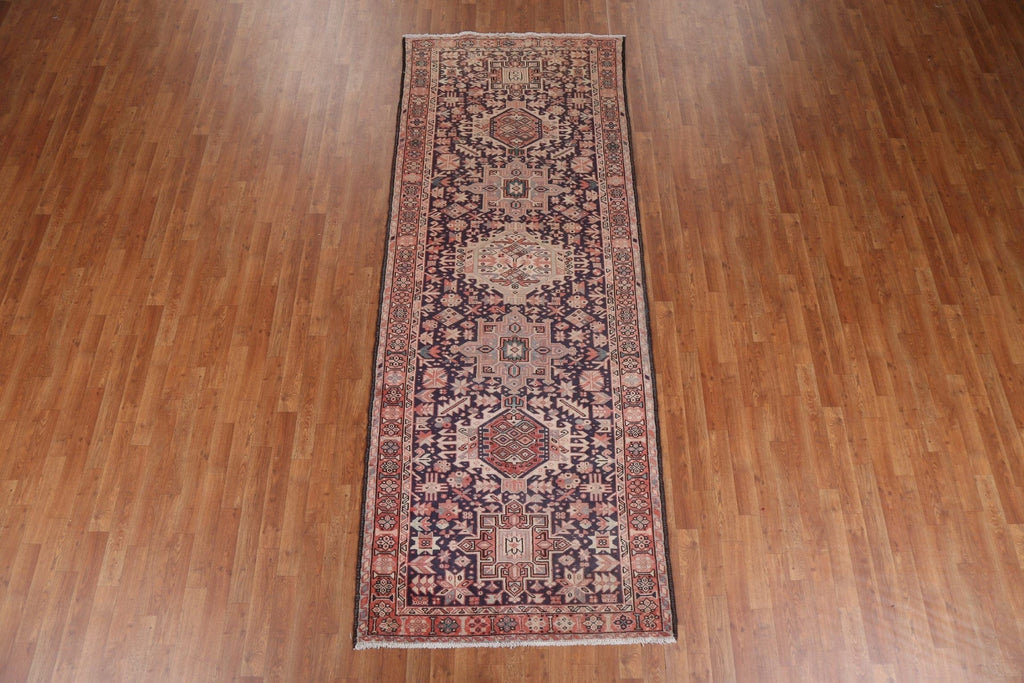 Geometric Gharajeh Persian Runner Rug 4x10