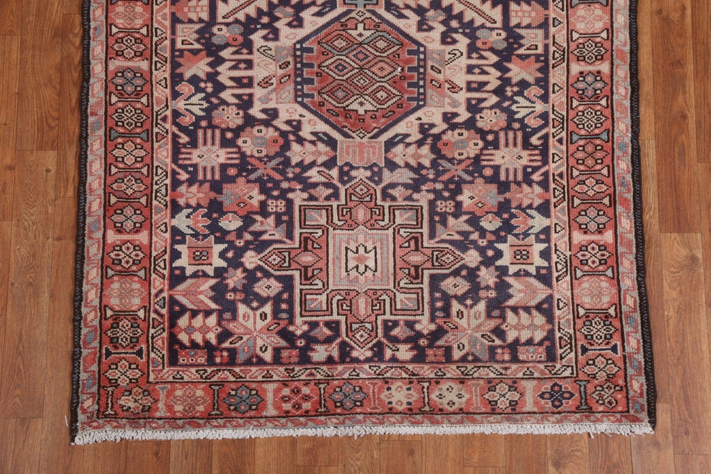 Geometric Gharajeh Persian Runner Rug 4x10