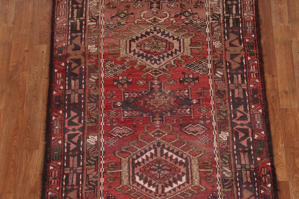 Geometric Gharajeh Persian Runner Rug 3x9