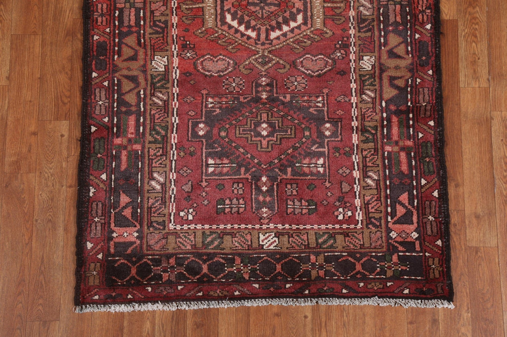 Geometric Gharajeh Persian Runner Rug 3x9