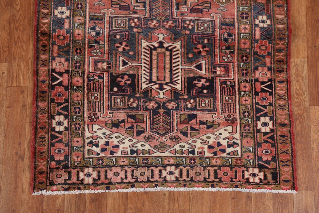 Geometric Heriz Persian Runner Rug 4x11