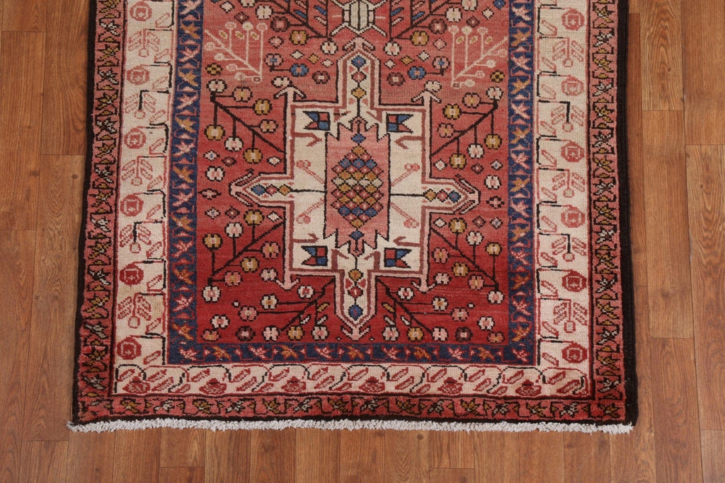 Geometric Heriz Persian Runner Rug 3x11