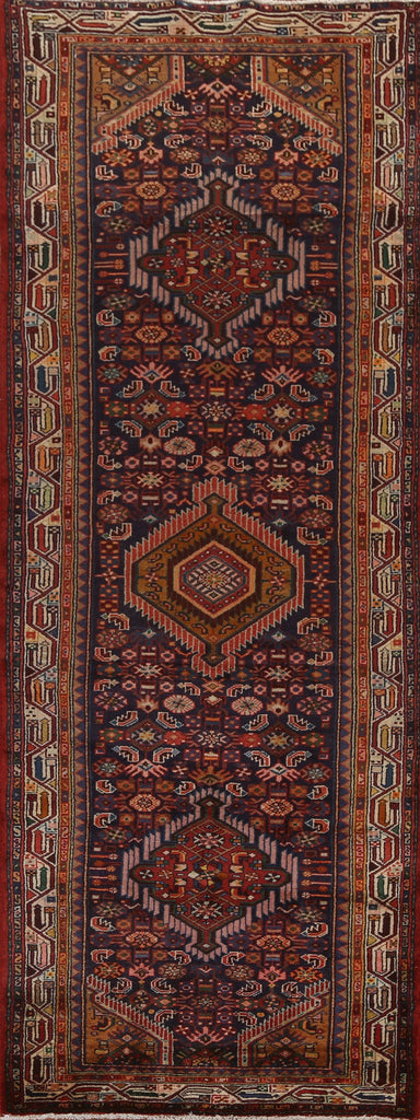 Geometric Hamedan Persian Runner Rug 3x11