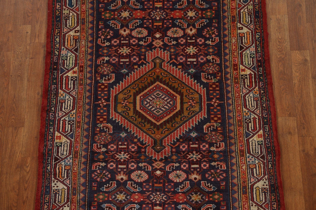 Geometric Hamedan Persian Runner Rug 3x11