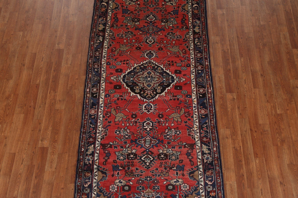 Animal Design Hamedan Persian Runner Rug 4x10