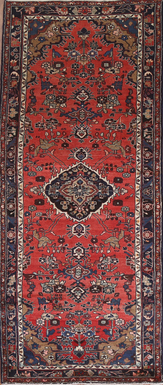 Animal Design Hamedan Persian Runner Rug 4x10