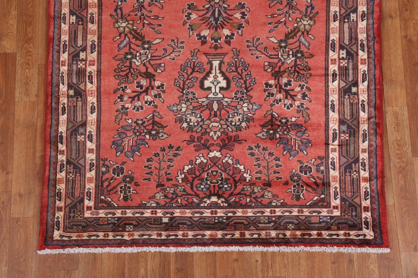 Floral Hamedan Persian Runner Rug 4x9