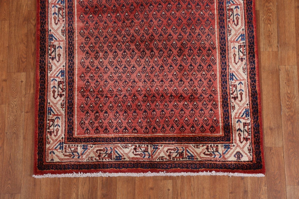 Geometric Red Botemir Persian Runner Rug 3x10