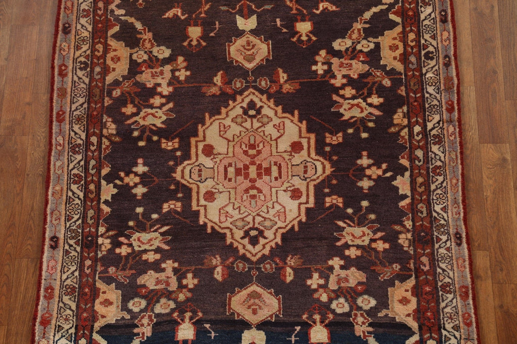 Vintage Wool Hamedan Persian Runner Rug 4x12