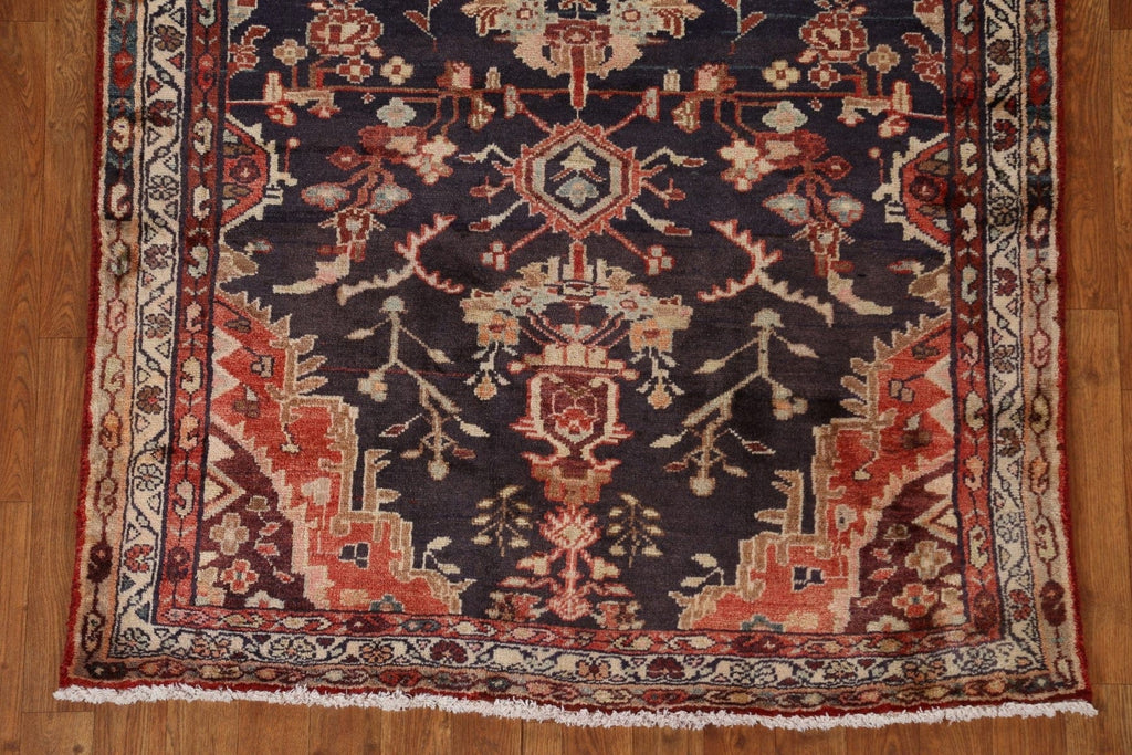 Vintage Wool Hamedan Persian Runner Rug 4x12