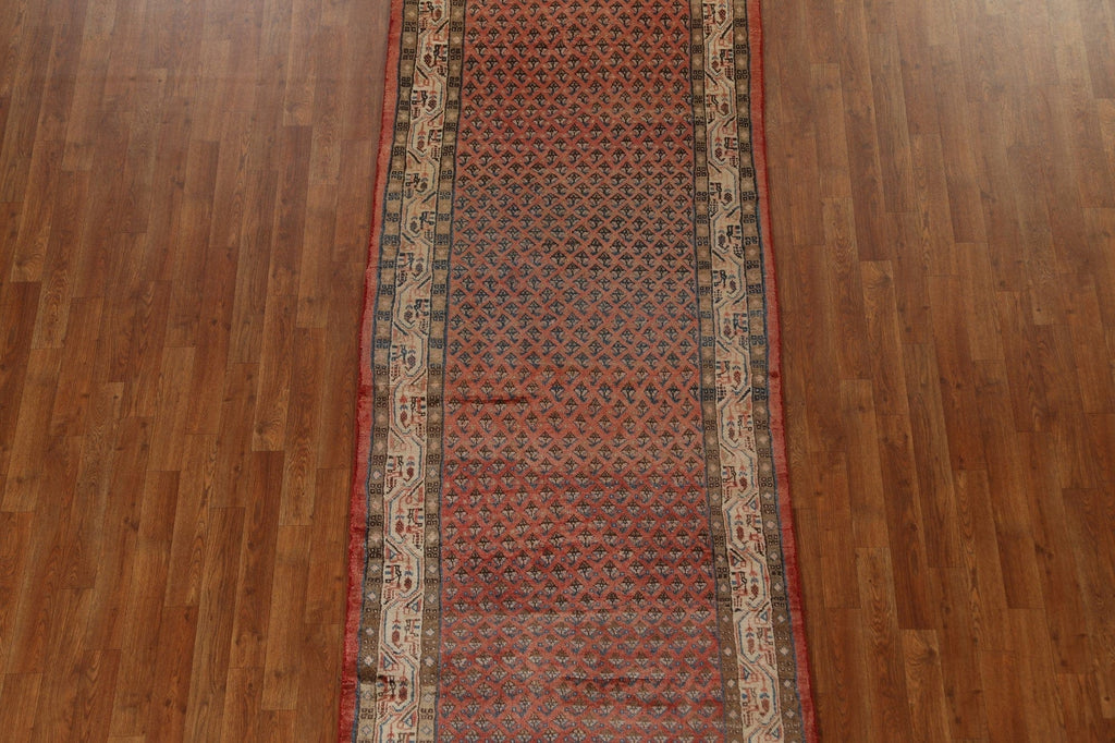 Hand-Knotted Botemir Persian Runner Rug 4x10