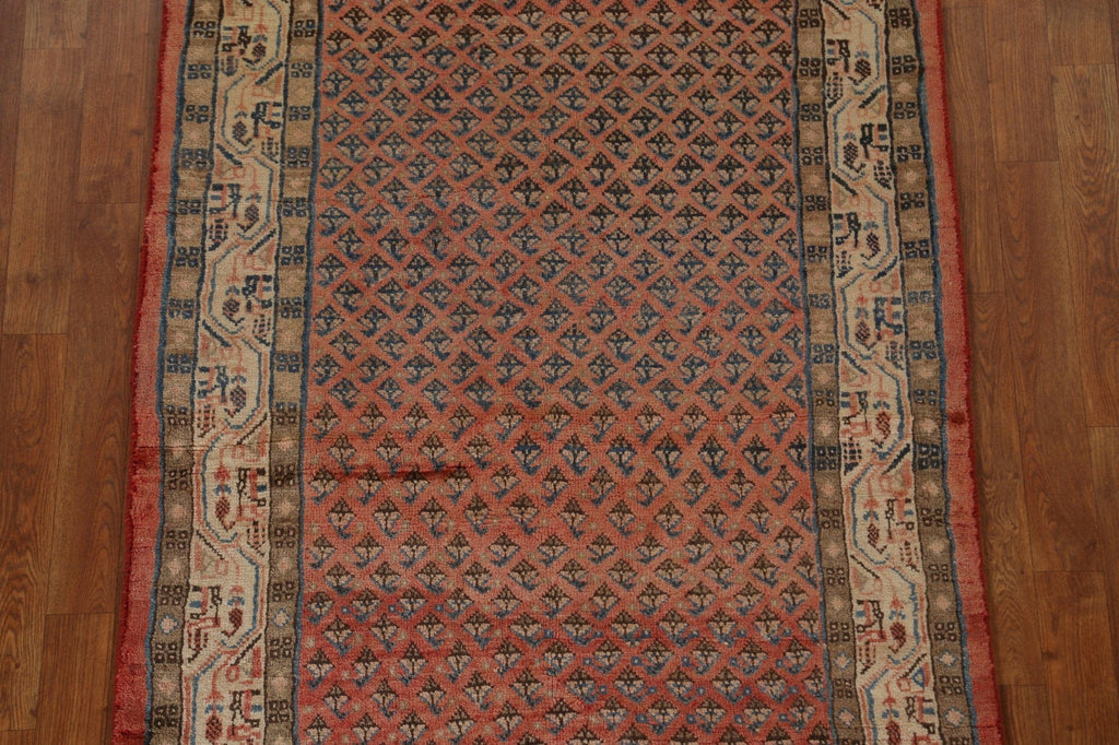 Hand-Knotted Botemir Persian Runner Rug 4x10