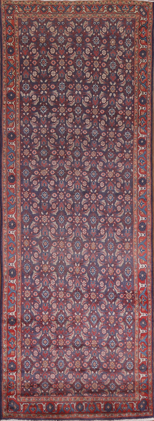 Hand-Knotted Mahal Persian Runner Rug 3x10