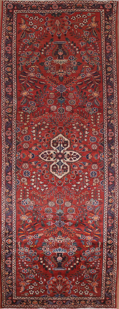 Floral Red Lilian Persian Runner Rug 4x10