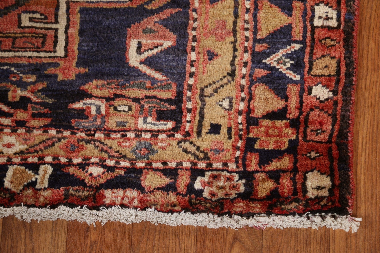 Vegetable Dye Heriz Serapi Persian Runner Rug 4x10