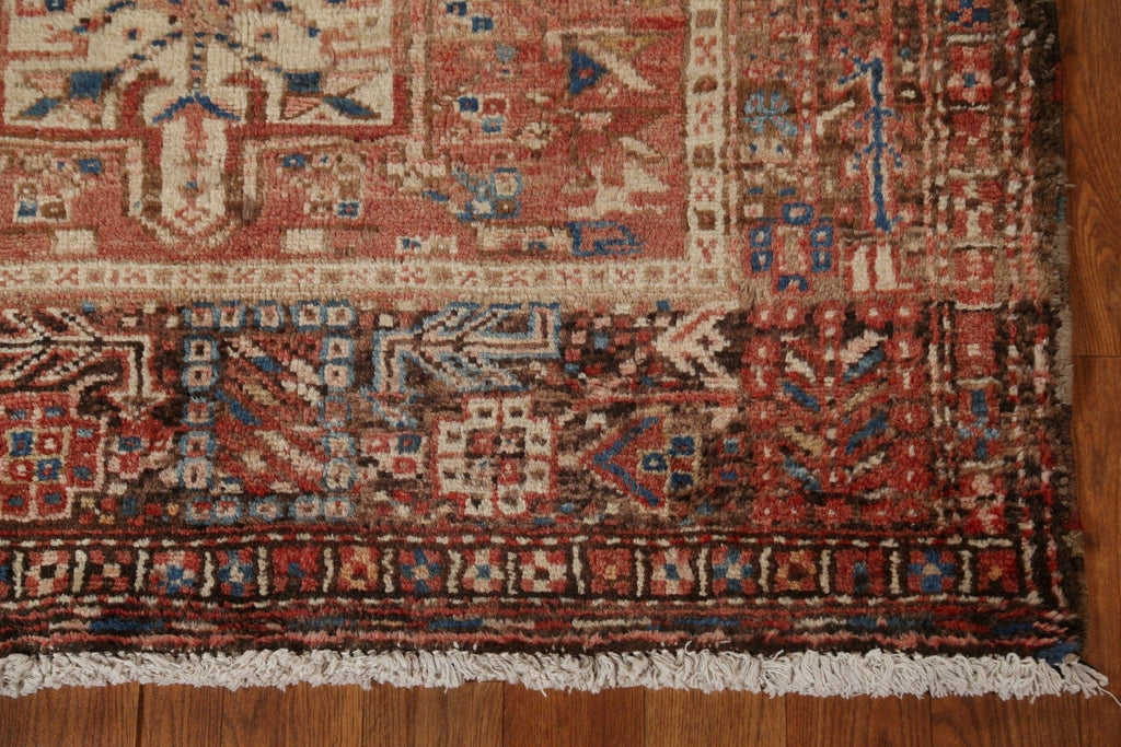 Tribal Geometric Gharajeh Persian Runner Rug 4x14