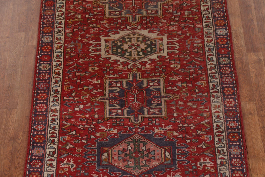 Vegetable Dye Heriz Bakhshayesh Persian Runner Rug 4x13