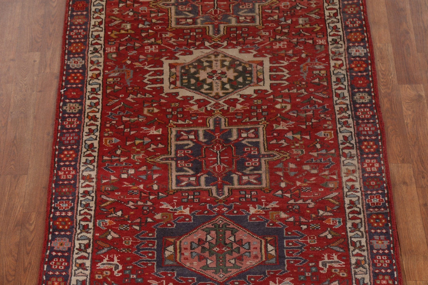 Vegetable Dye Heriz Bakhshayesh Persian Runner Rug 4x13