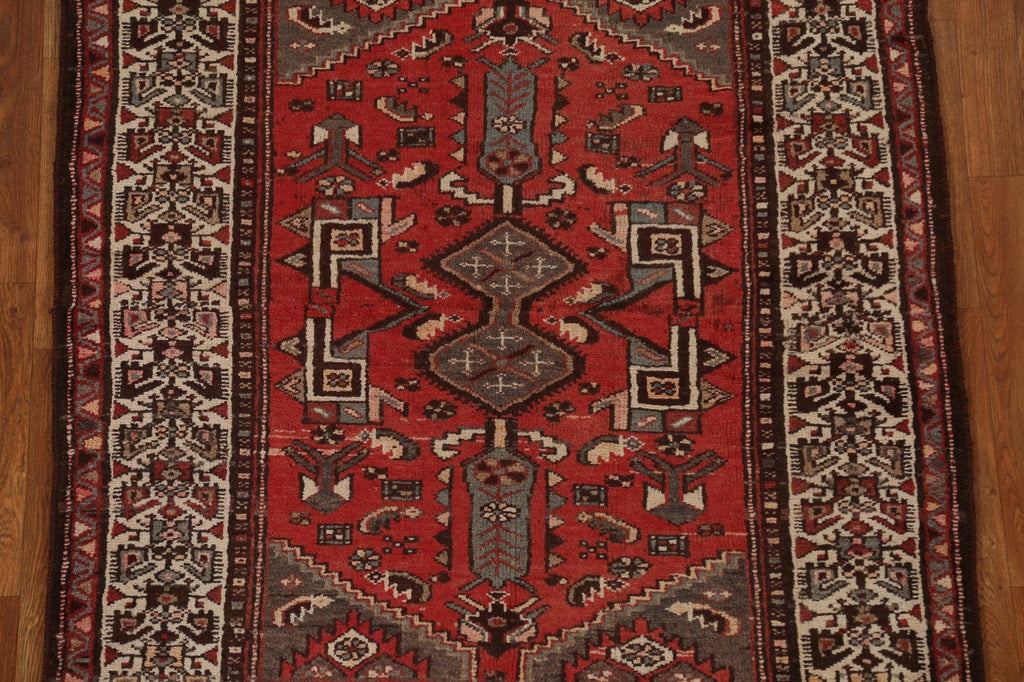 Tribal Red Wool Malayer Persian Area Rug 4x5